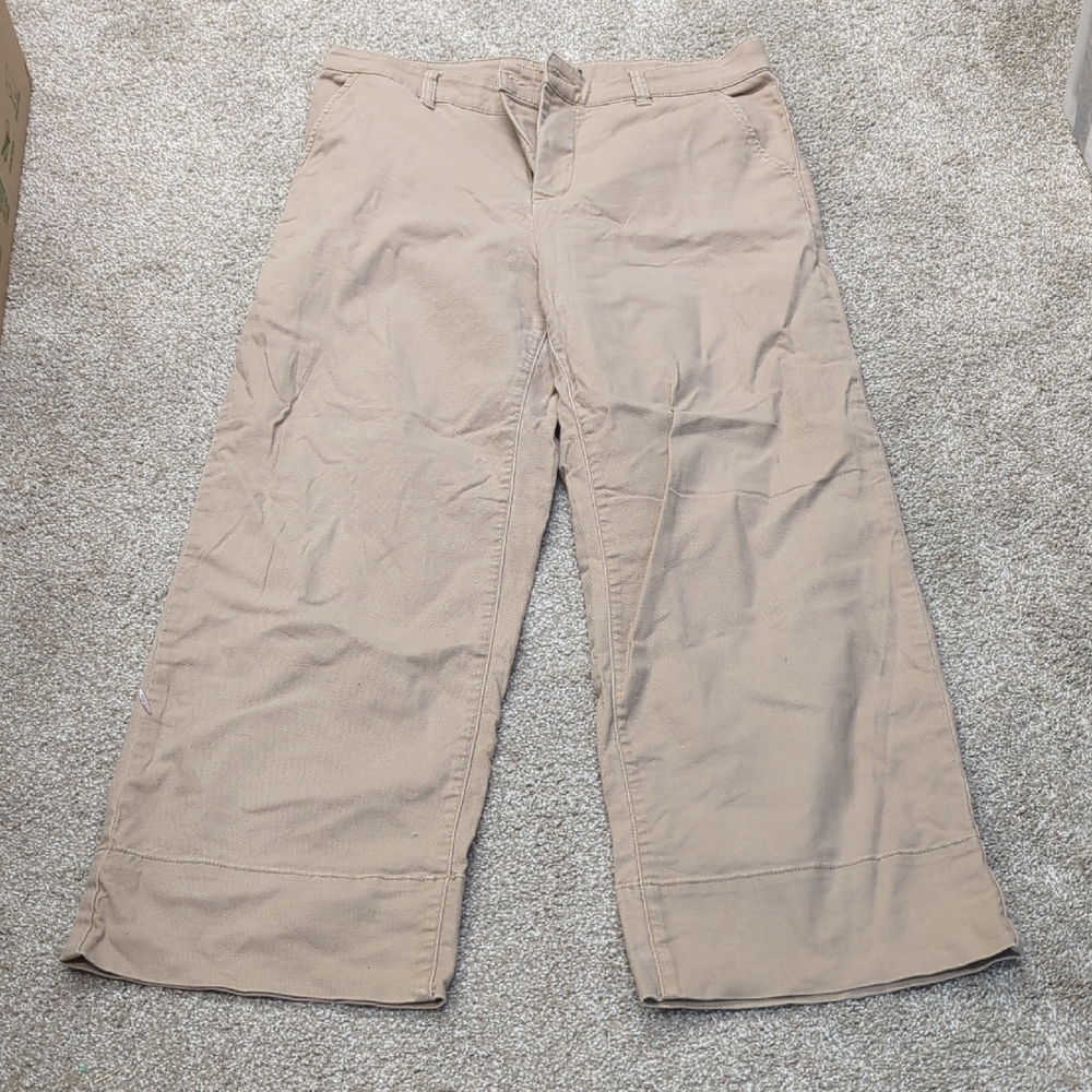 Tan Wide-Leg Pants